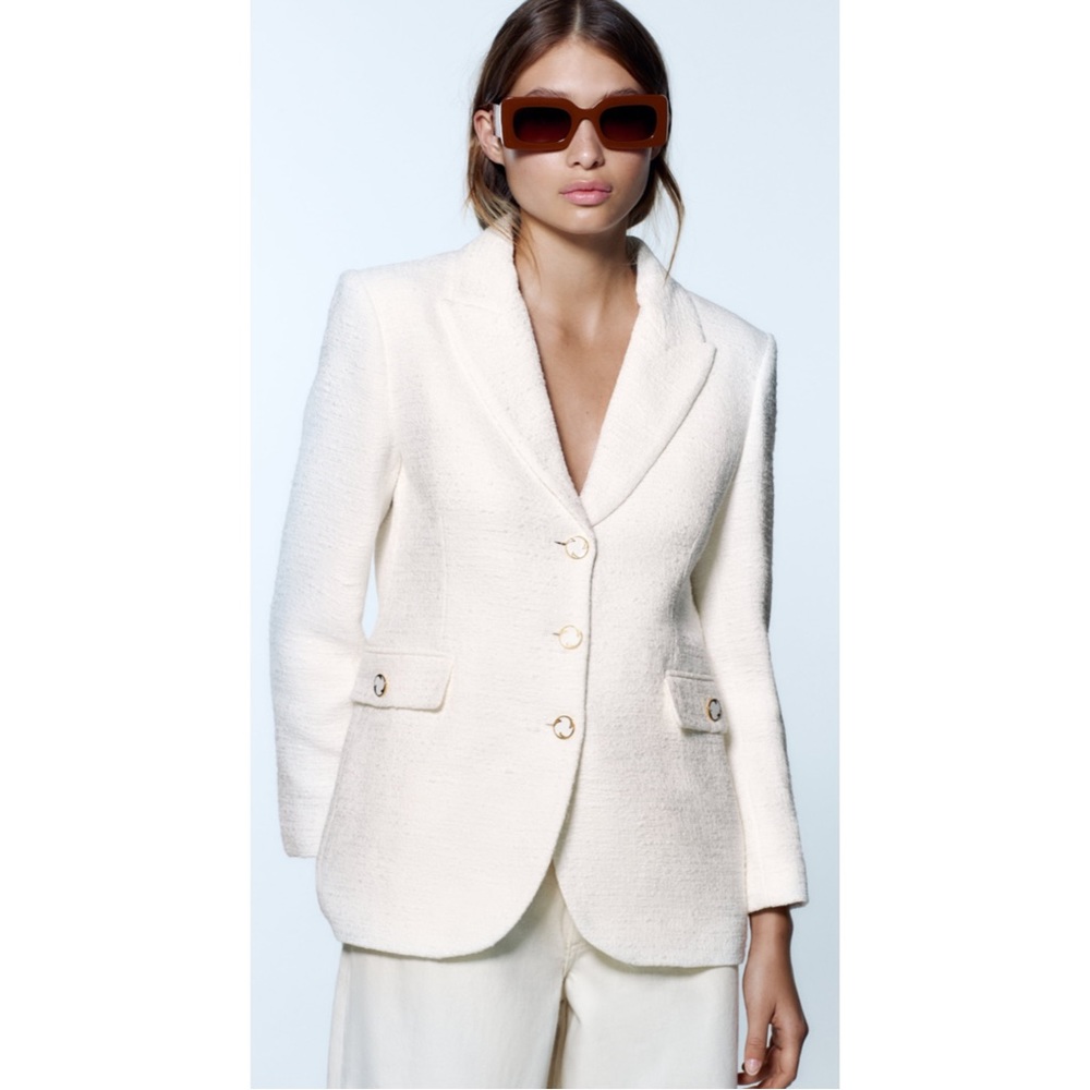 ZARA ~Textured Weave Blazer (NWT)